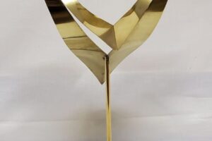 59 - brass sculpture on marble base